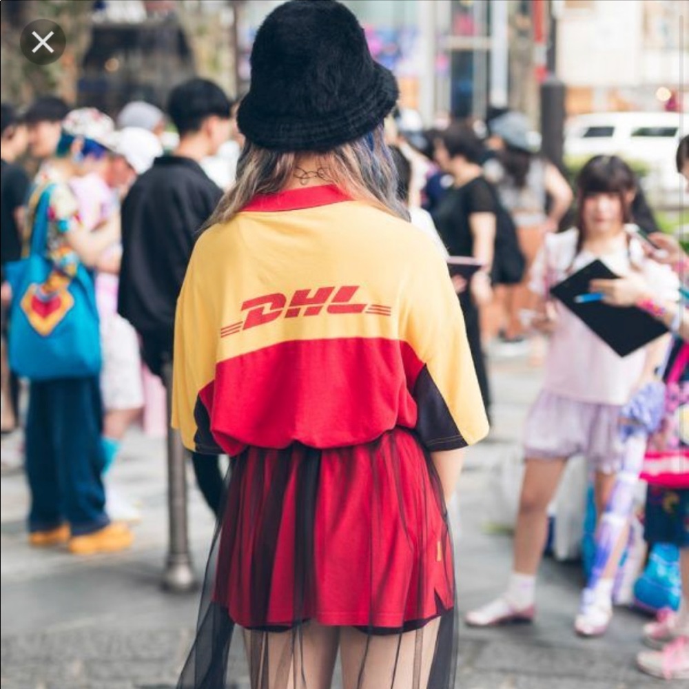 DHL Polo Uniform streetwear Tokyo Japan fashion!!